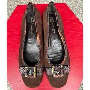 Araldo of Venice Brown Suede Flats Made in Italy EU 39